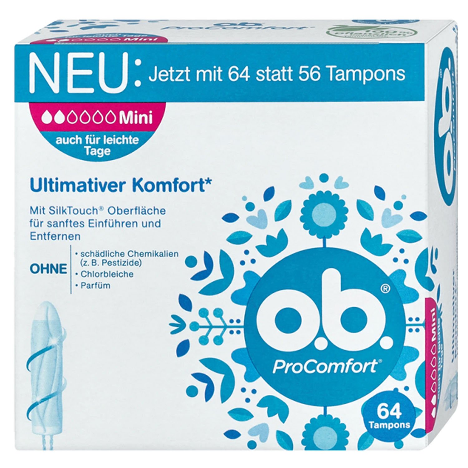 OB Tampons Pro Comfort MIni 64pcs 3574661582481 | Laplandia Market